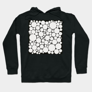 black and white pop art polka dot pattern Hoodie